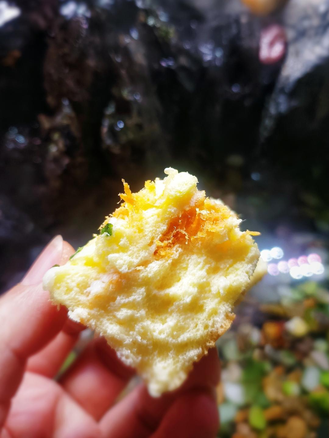 无糖肉松火腿蛋糕…无糖咸蛋糕小糖人解馋蛋糕