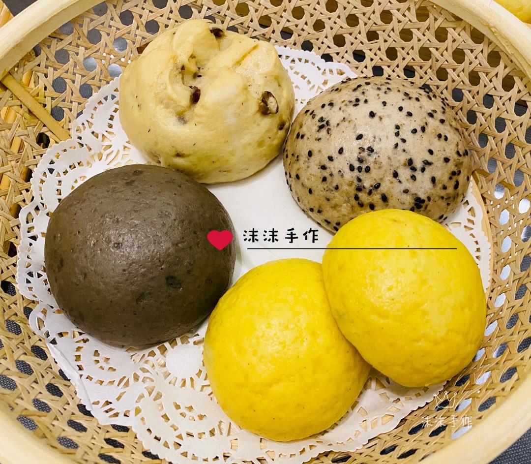 非常简单的健康养胃杂粮馒头(紫薯 南瓜 黑米)