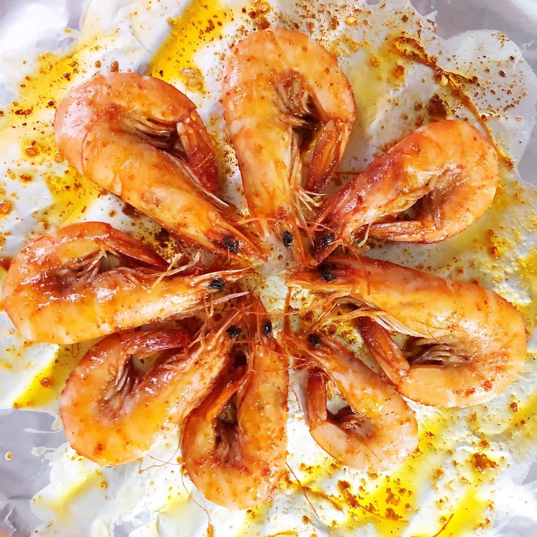 三水欧尼做的孜然烤虾(烤箱版)