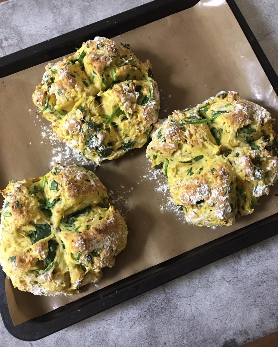 菠菜南瓜奶酪丹波面包丨健康·烘焙