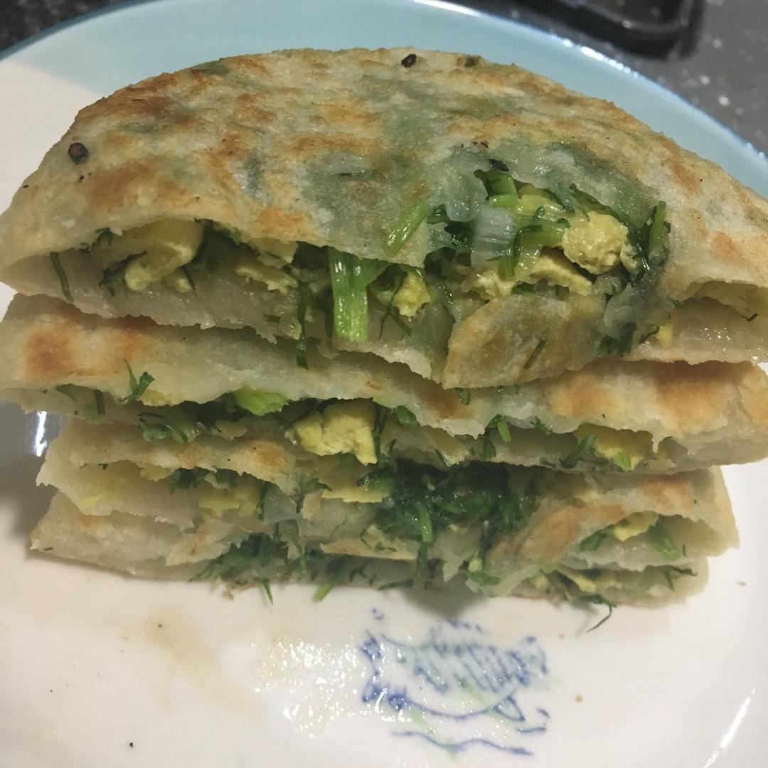 茴香鸡蛋馅饼