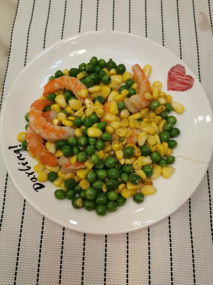 零厨艺                    玉米青豆虾仁