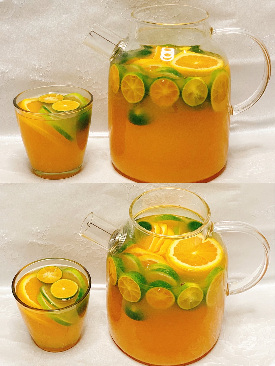 让维c爆炸💥巨好喝的鲜橙柠檬茉莉绿茶的做法 步骤8