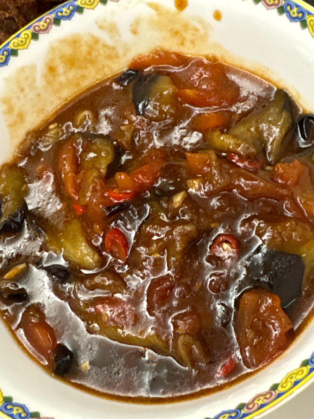 红烧茄子（佐西红柿尖椒）