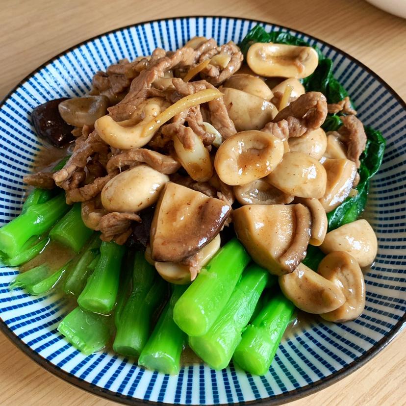 蚝油炒双菇