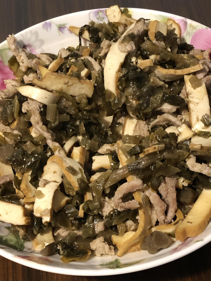 烧小菜做的咸菜肉丝