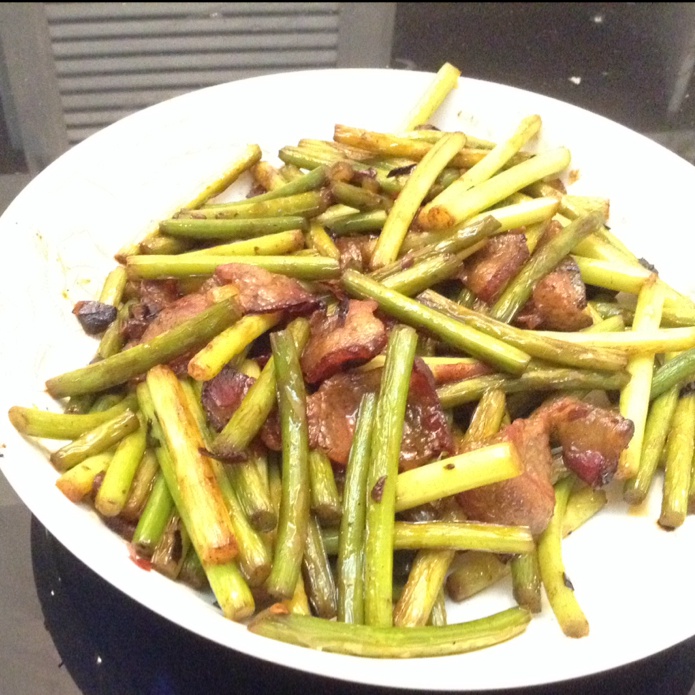 蒜苔炒腊肉