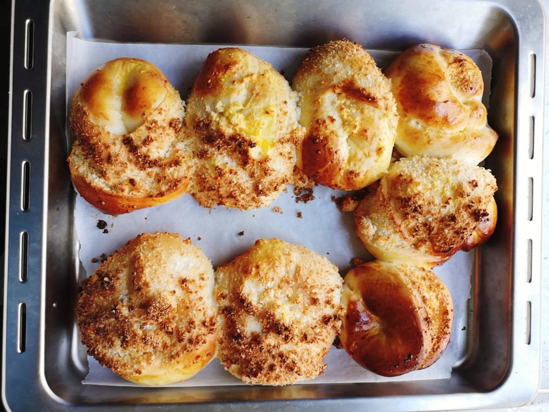 椰蓉淡奶油面包(一次发酵)附椰蓉馅做法