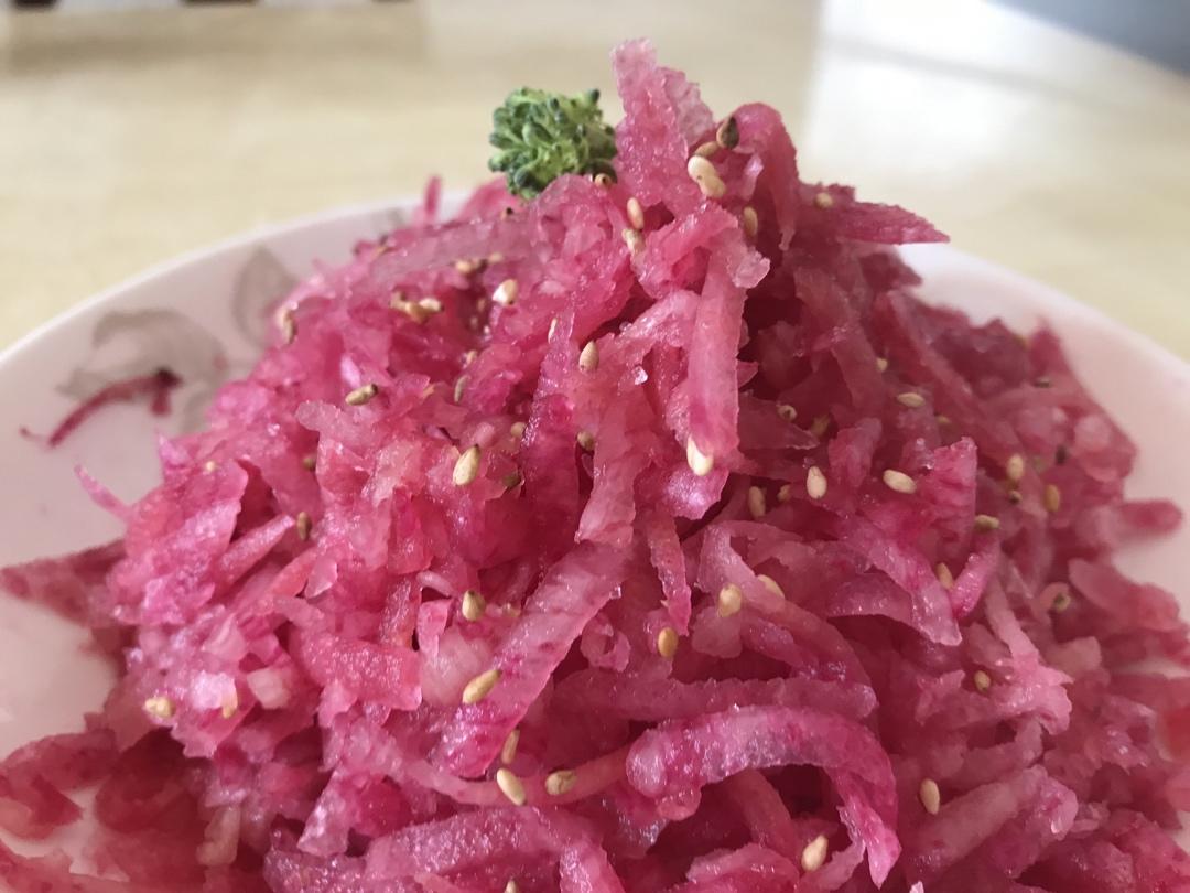 酸甜 糖醋心里美 紫媛田做的糖醋心里美赞