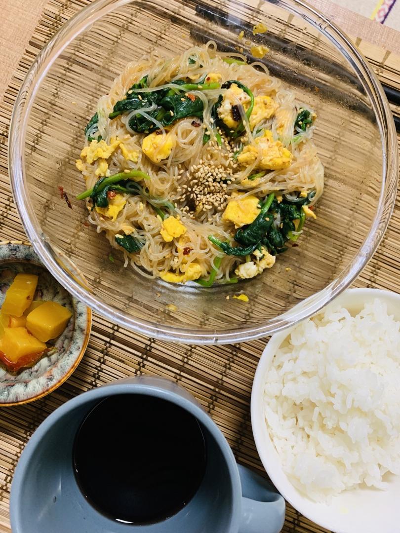 冬天吃的菠菜拌粉丝