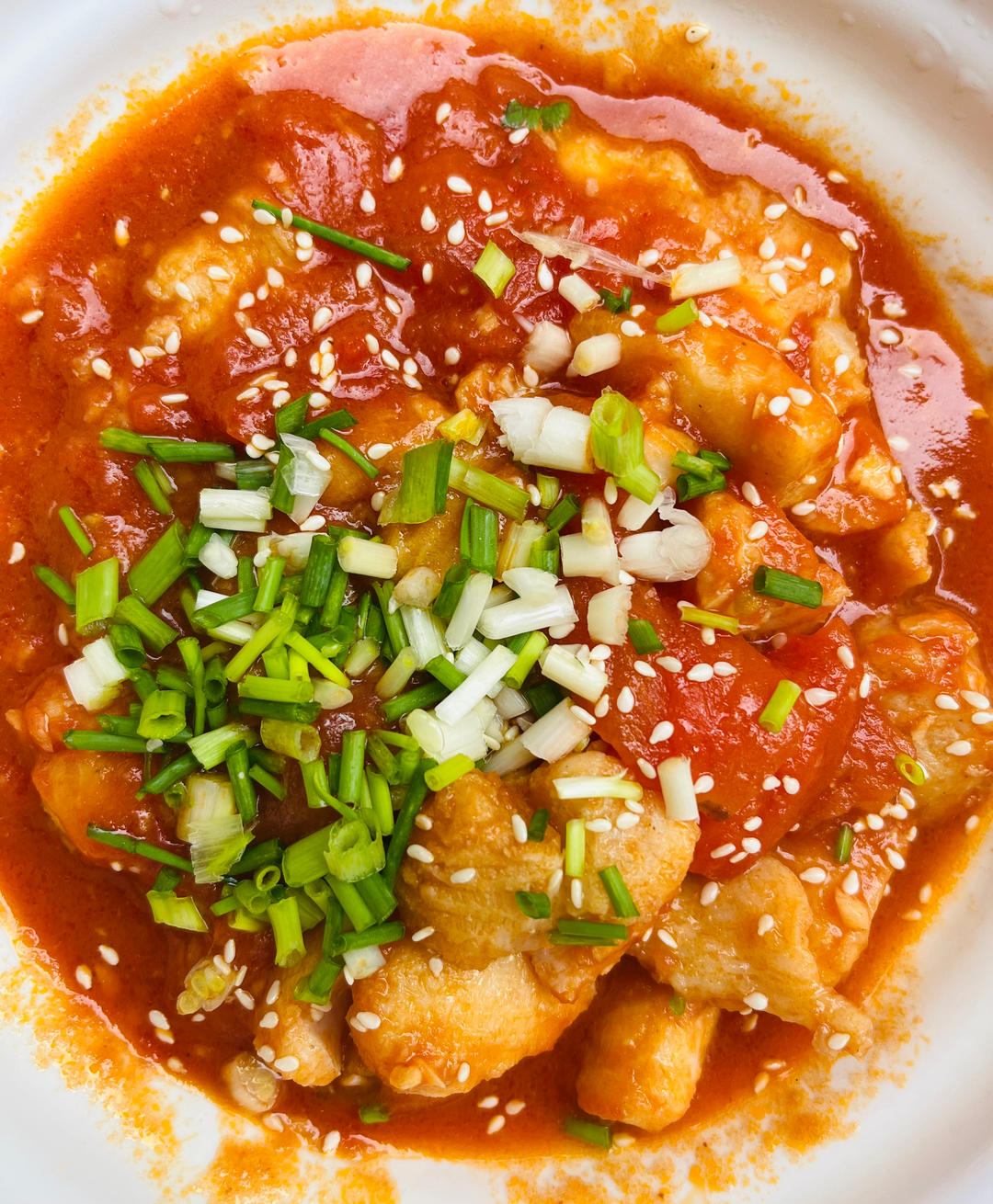 番茄鱼巴沙鱼（也可以用番茄龙利鱼），番茄酱汁超浓郁，营养又下饭！