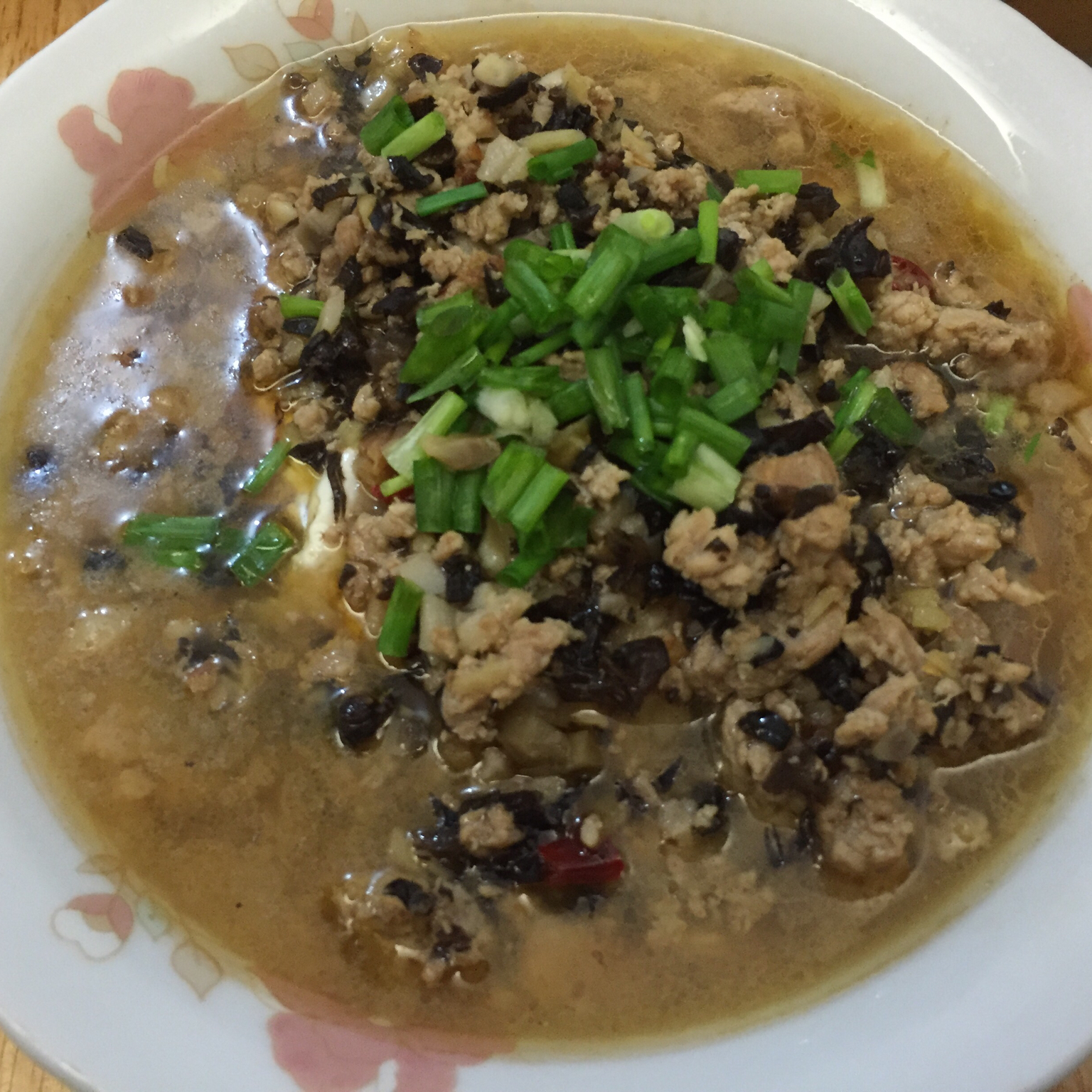 榨菜肉末蒸豆腐