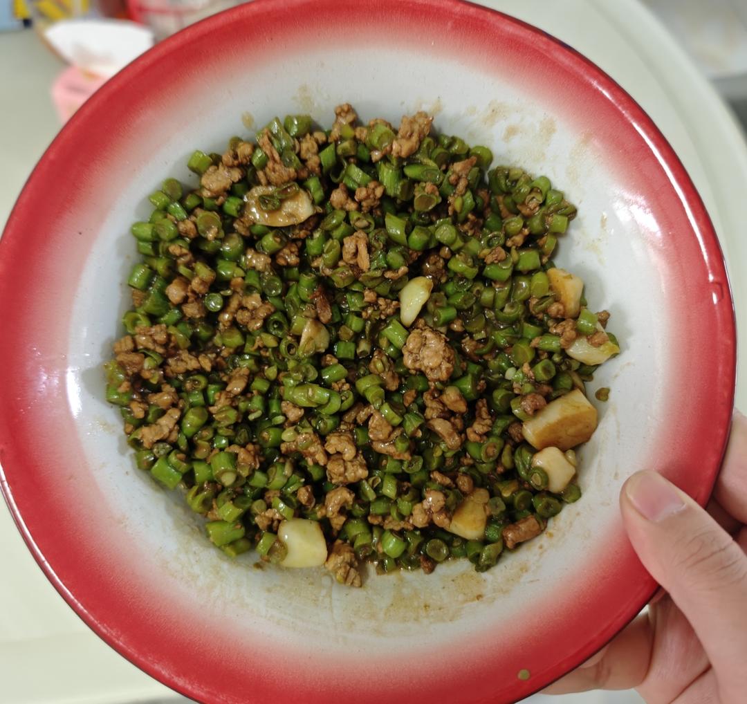一道很费米饭的菜，肉沫豇豆