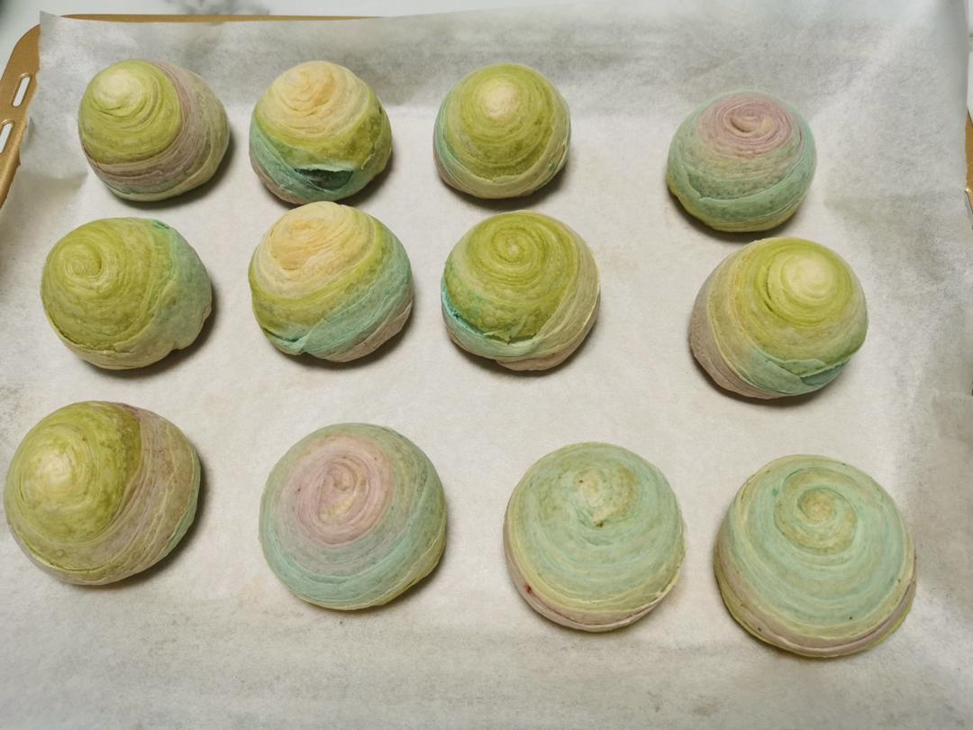 超级好看的彩虹蛋黄酥免费教程！超级详细！按照步骤就能成功！