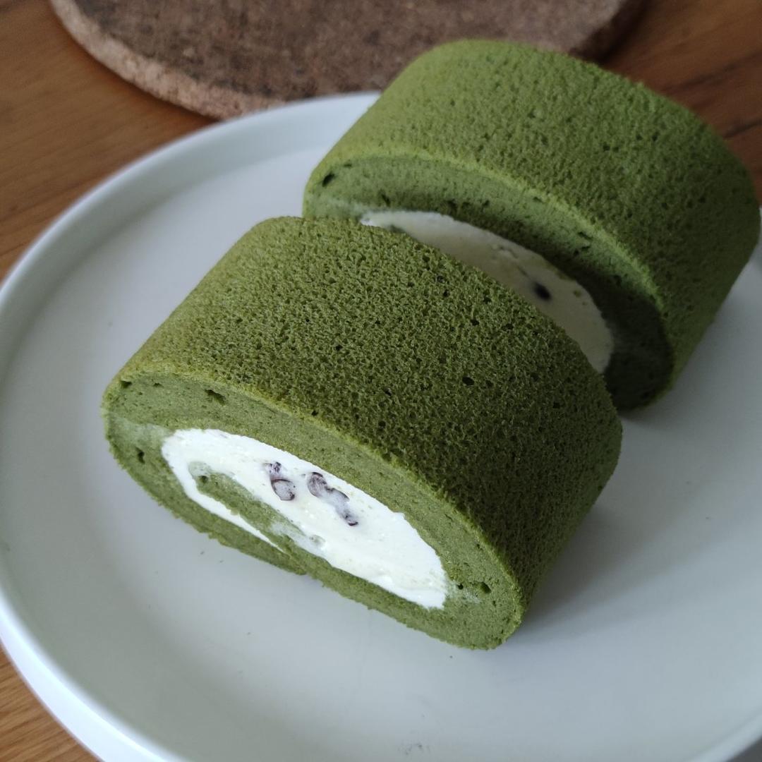 抹茶蜜豆蛋糕卷