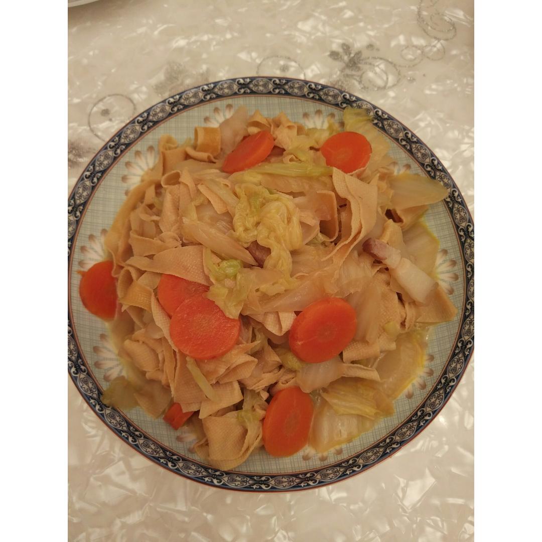 白菜炒干豆腐