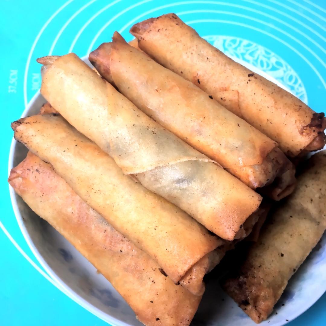 黄芽菜肉丝春卷
