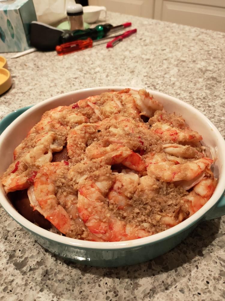 蒸箱赛高之蒜蓉蒸虾的做法
