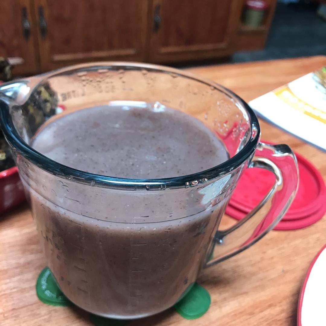 微微绿做的营养黑米米糊