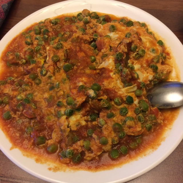 西红柿炒鸡蛋豌豆