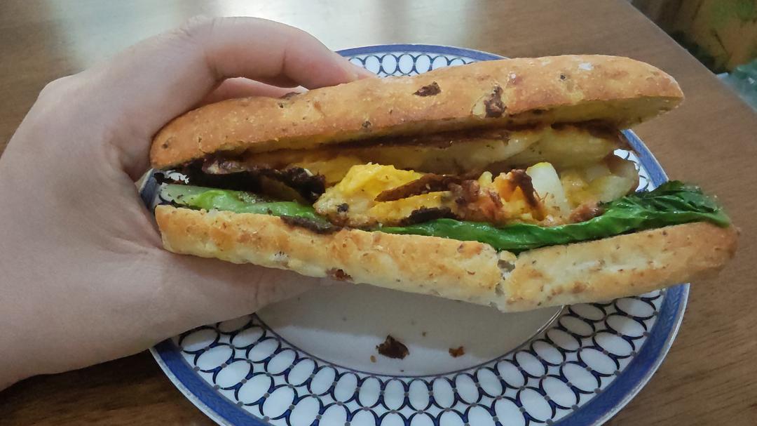 蟹柳滑蛋恰巴塔