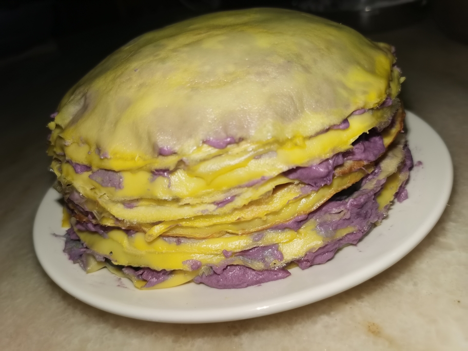 自创紫薯奶油千层蛋糕（6寸）的做法 步骤10