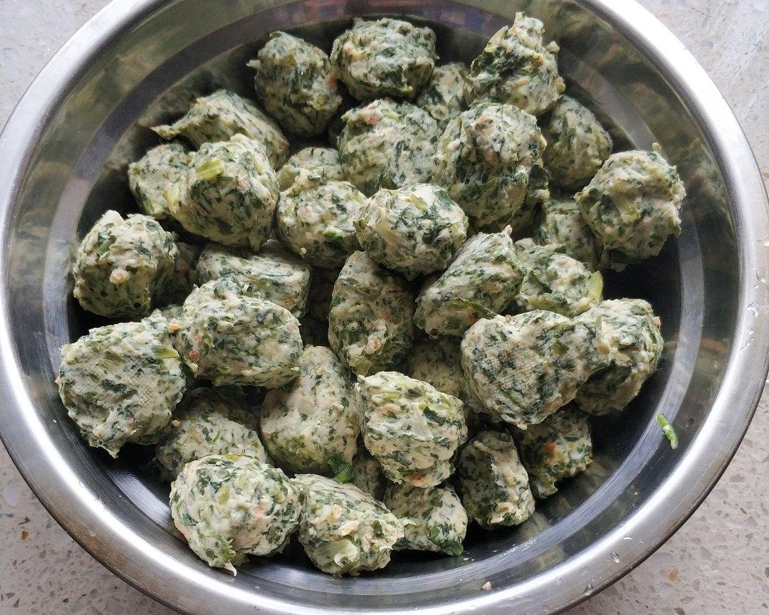 鸡胸肉荠菜圆子【减脂版】