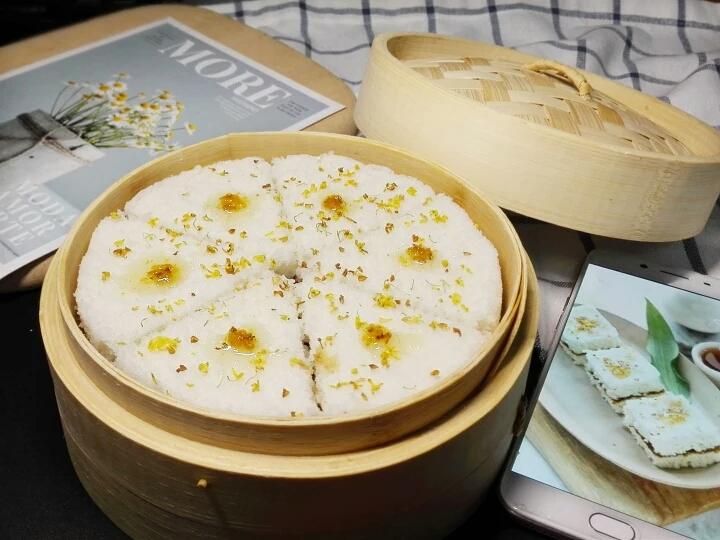 人人都会做的桂花糕+豆沙松糕
