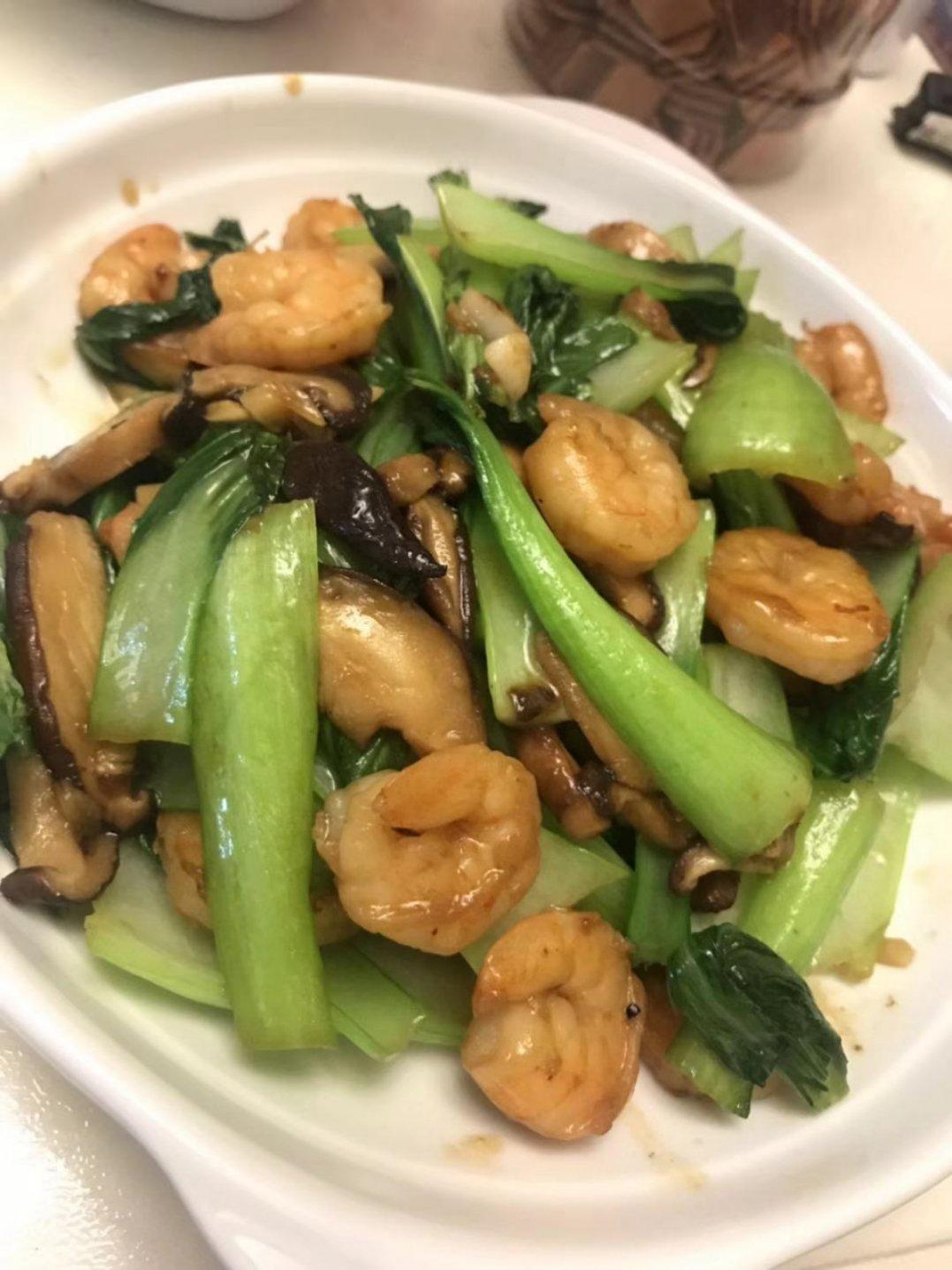 虾仁香菇炒油菜