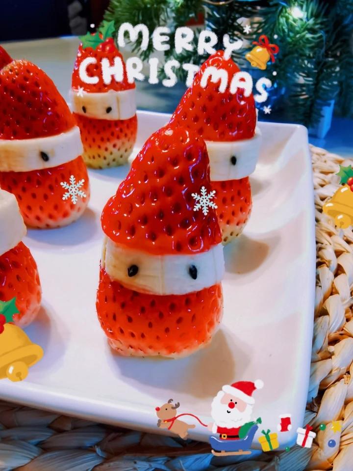节日的仪式感~草莓🍓圣诞雪人