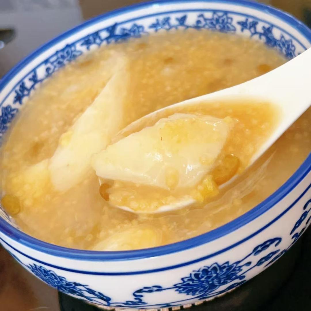 野山药小米绿豆粥
