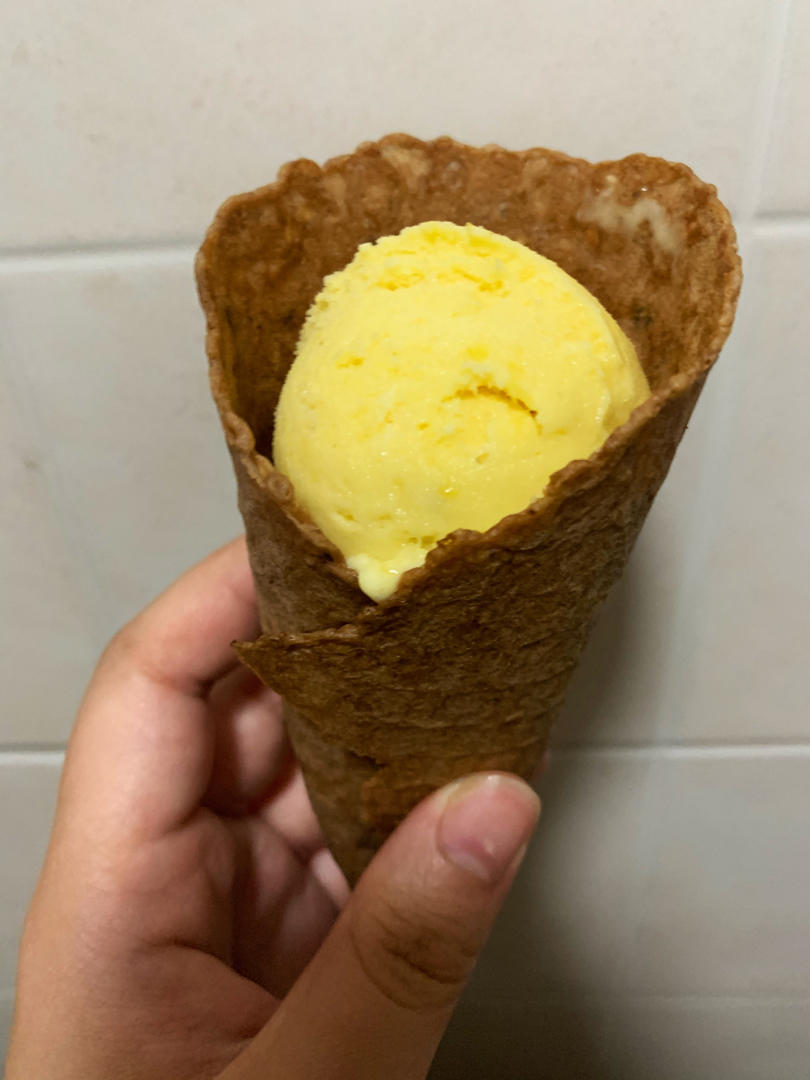 solax做的『薄脆蛋卷冰淇淋卷』这个方子超简单