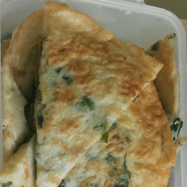菠菜鸡蛋饼