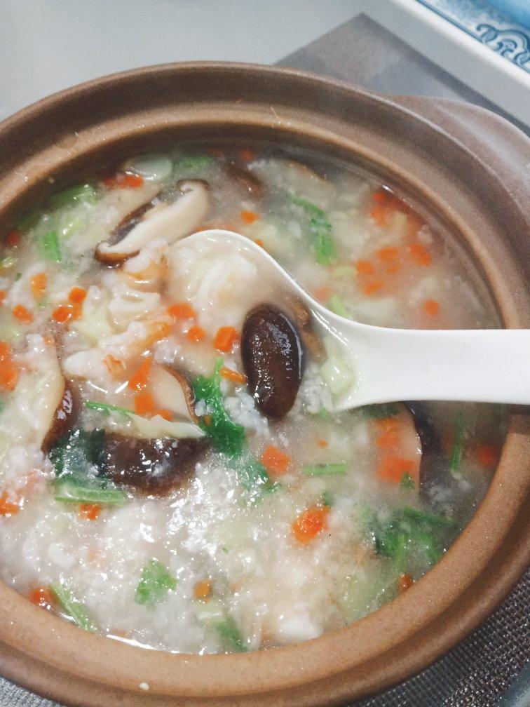 蔬菜虾仁粥