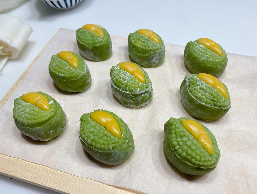 自制低糖少油［榴莲馅］&[蔓越莓绿豆馅]