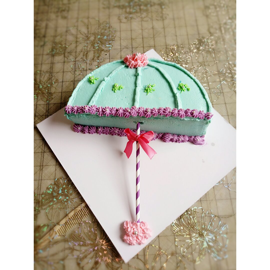 漫时光cake做的太阳伞奶油创意蛋糕