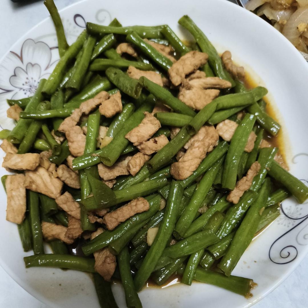 豆角炒肉丝