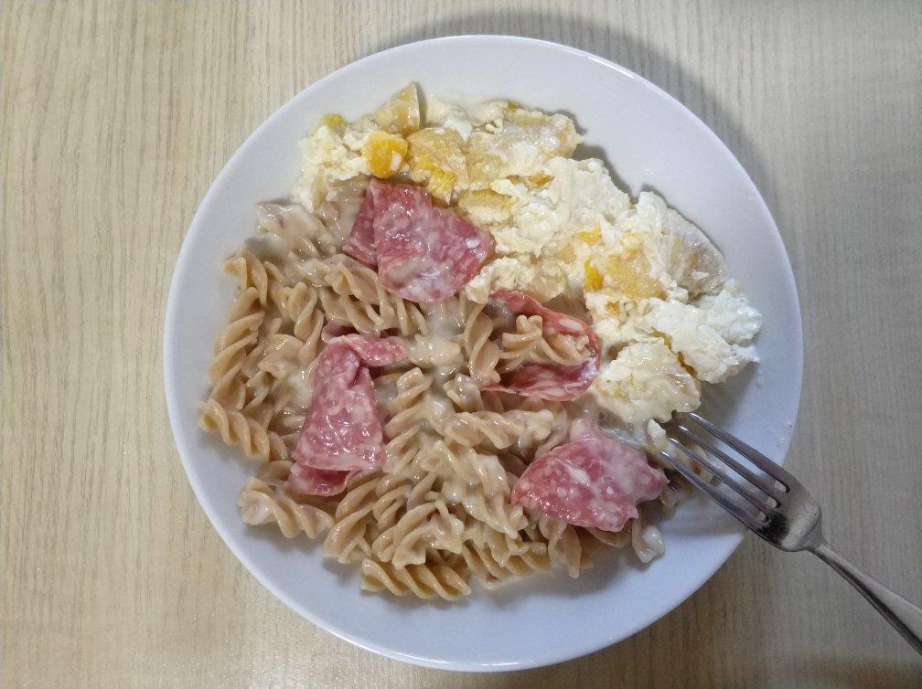 萨拉米肠蘑菇意面