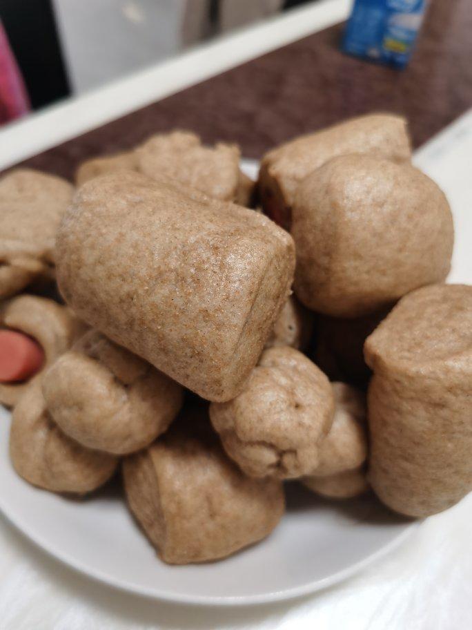 黑全麦无糖馒头