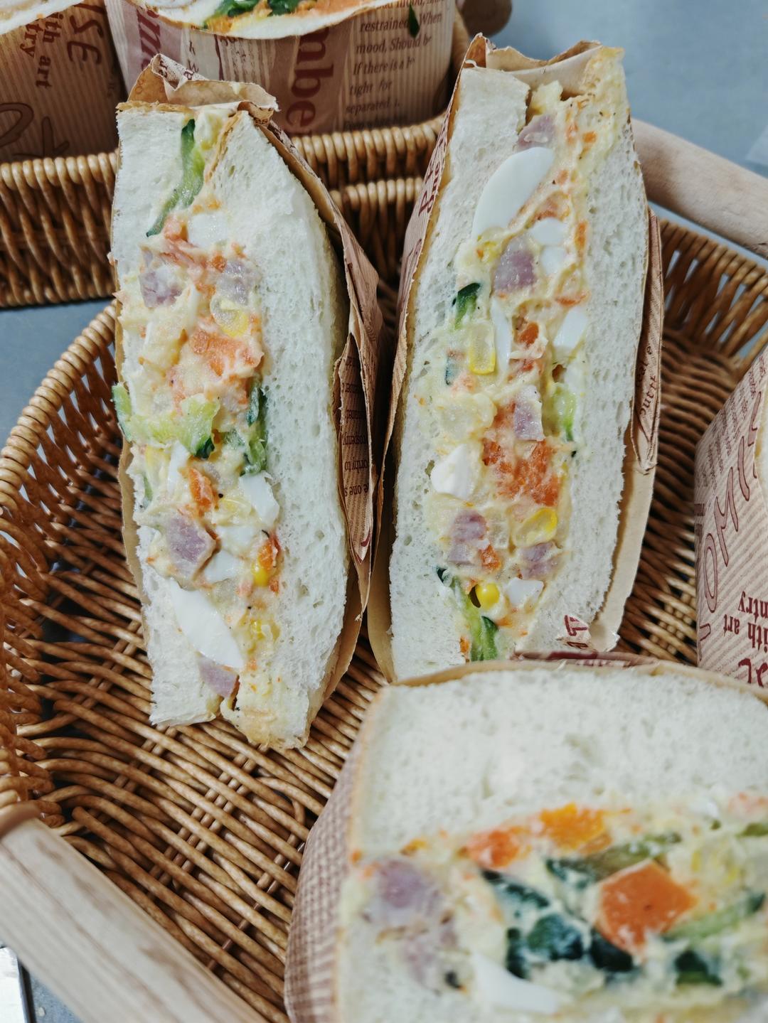减脂必备‼️土豆泥沙拉三明治🥪居然这么好吃