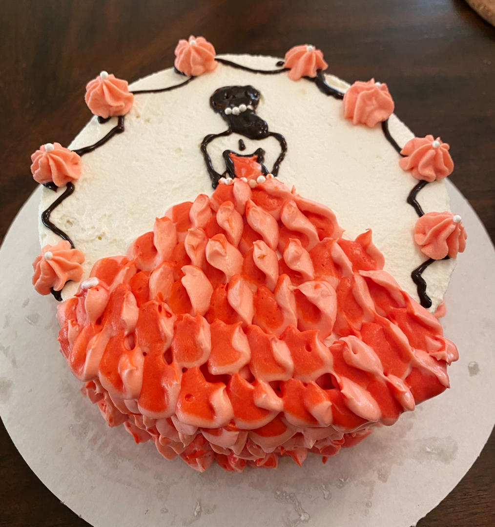 无悠悠做的裙子蛋糕