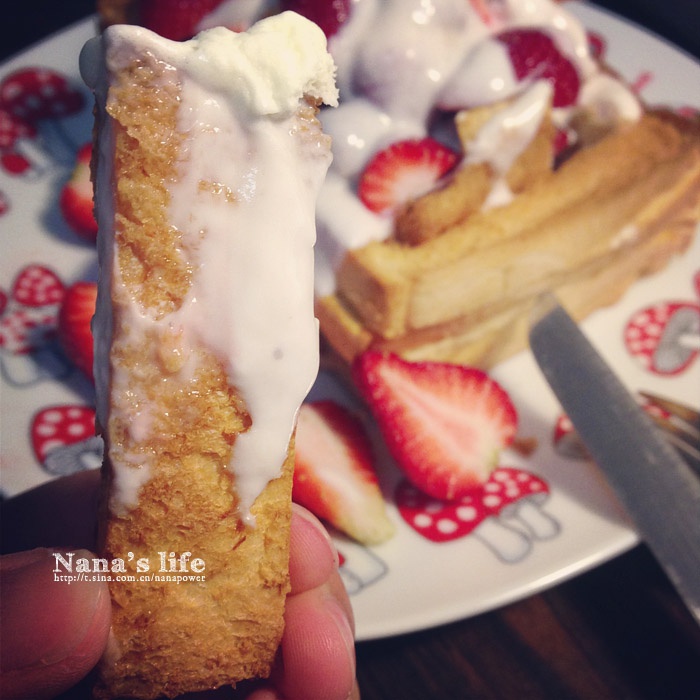 改良版。甜蜜蜜砂糖酥脆吐司条