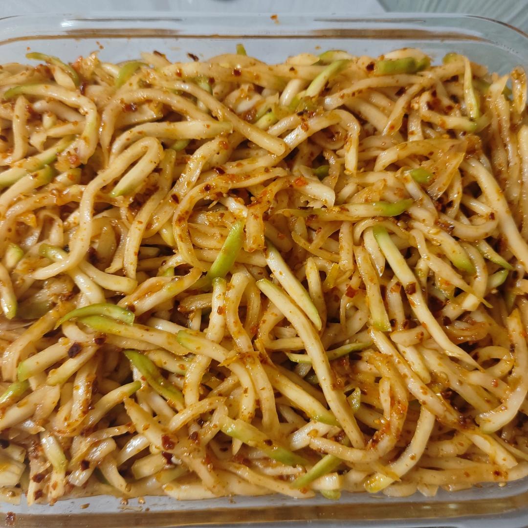 秋冬季的好咸菜！秘制芥菜丝咸菜或苤蓝咸菜