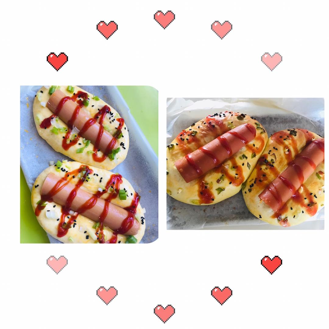 热狗面包(第一次做)