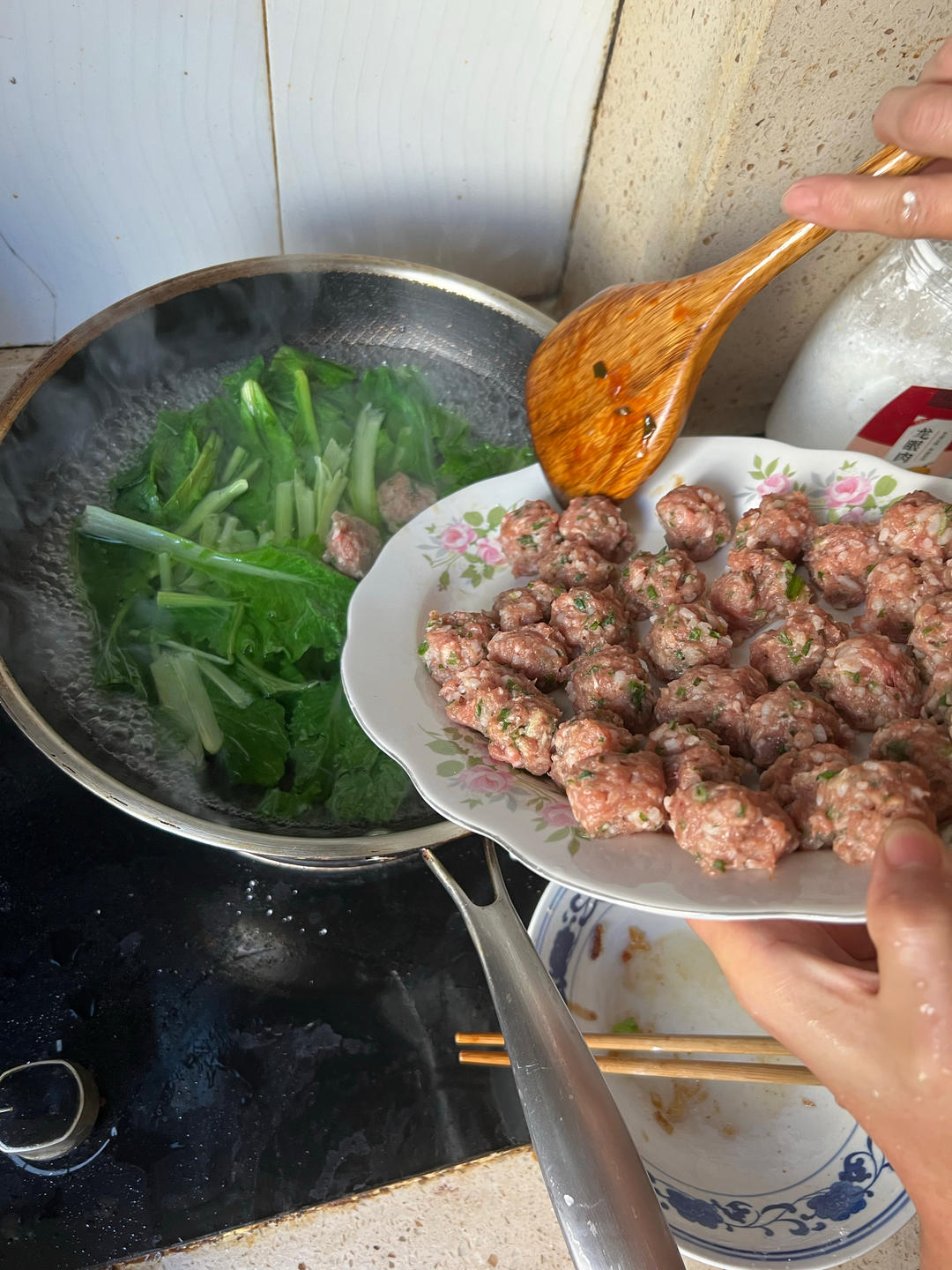 「极简」羊肉丸子汤（饭粒版）的做法