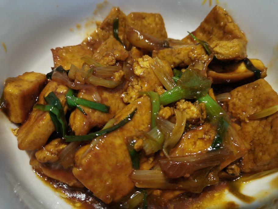 葱烧豆腐