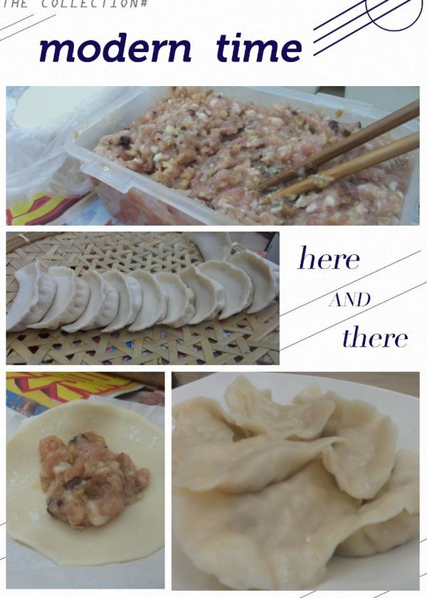 香菇猪肉饺子和白菜香葱饺子
