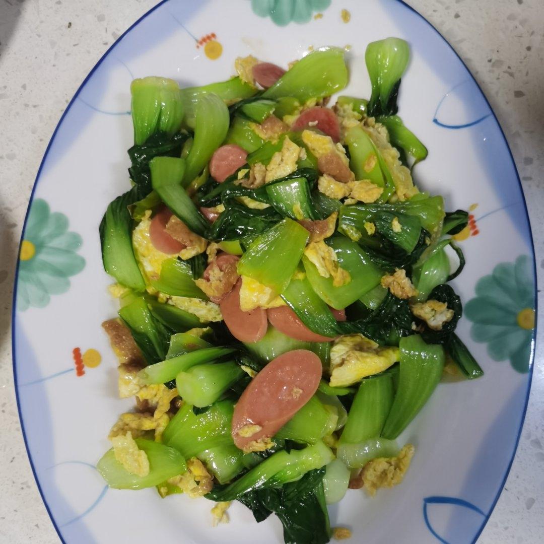 这么操作，油菜炒鸡蛋超好吃