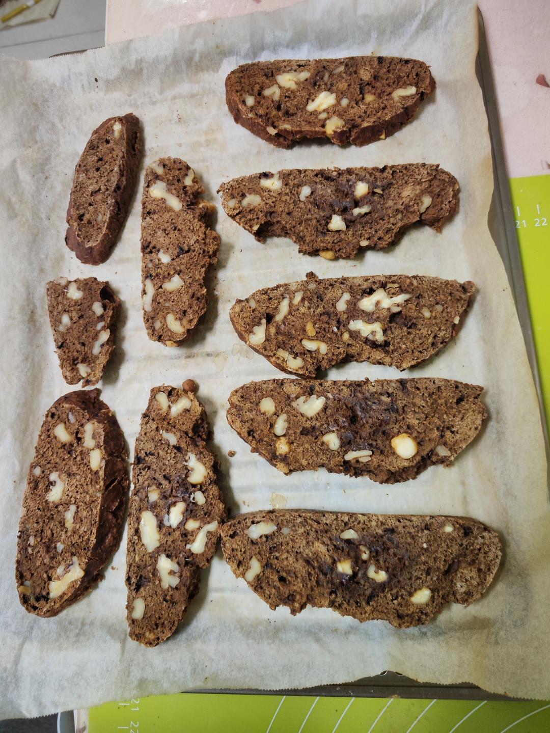 『biscotti 』可可咖啡核桃意式脆饼 无油