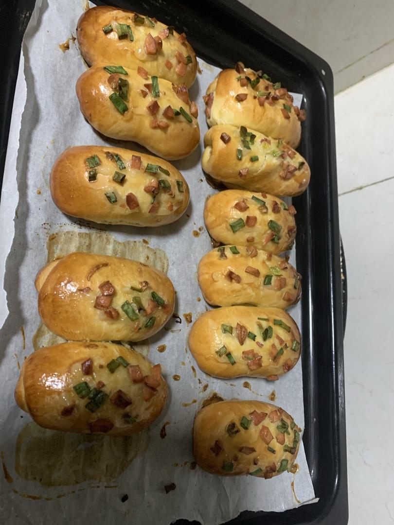 香葱火腿肉松面包
